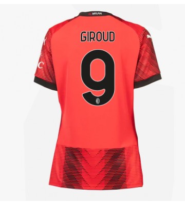 AC Milan Olivier Giroud #9 Replica Home Stadium Shirt for Women 2023-24 Short Sleeve